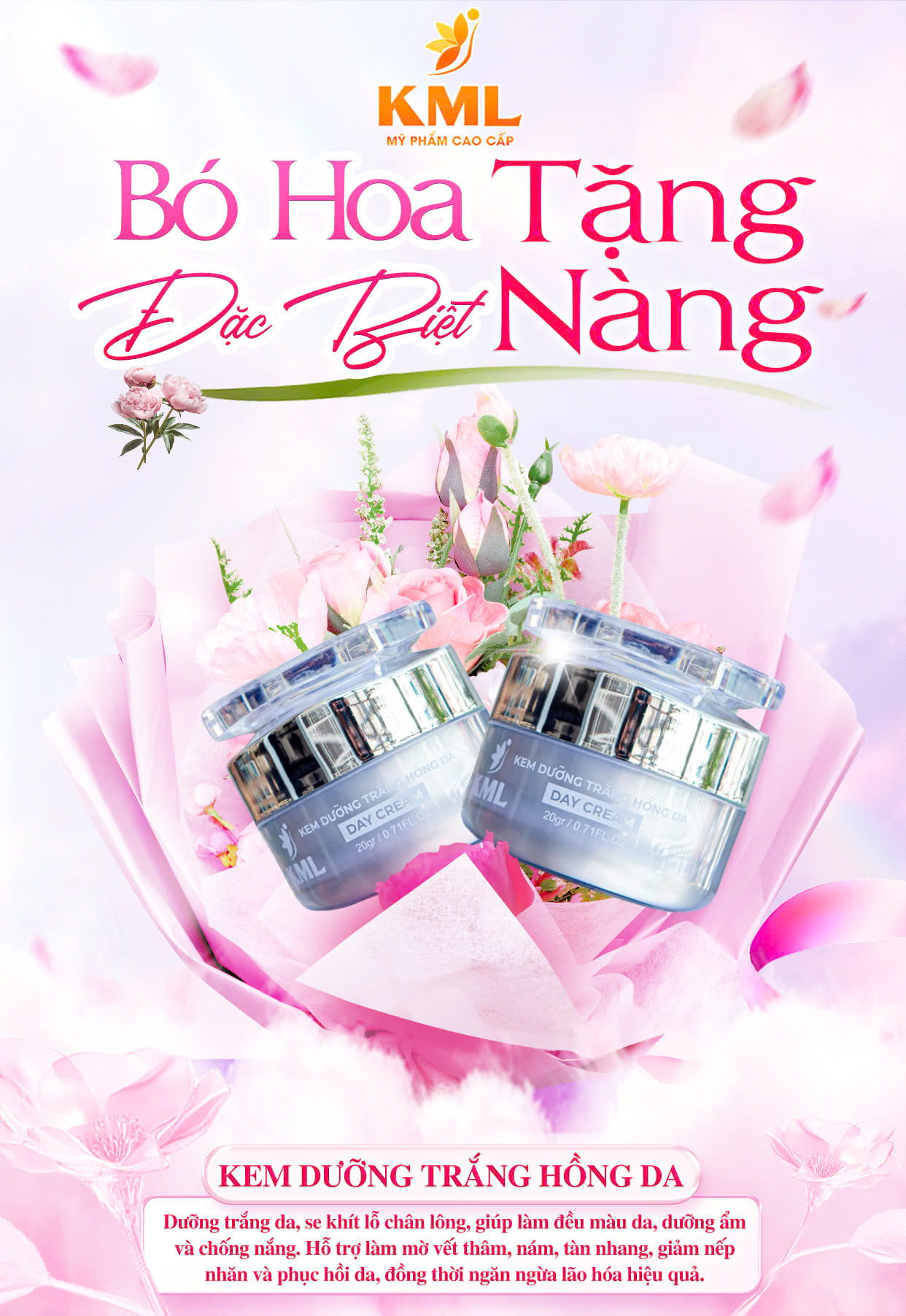 WHITENING FACE CREAM (Kem dưỡng trắng hồng da DAY CREAM)